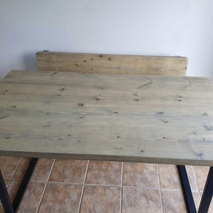 Rustic and Industrial Handmade Dining Table - Grey Wash