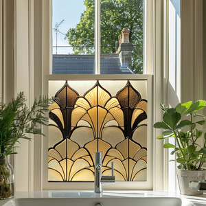 Alba Stained Glass Privacy Window Film