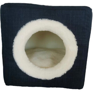 Navy Luxury Cat Cube