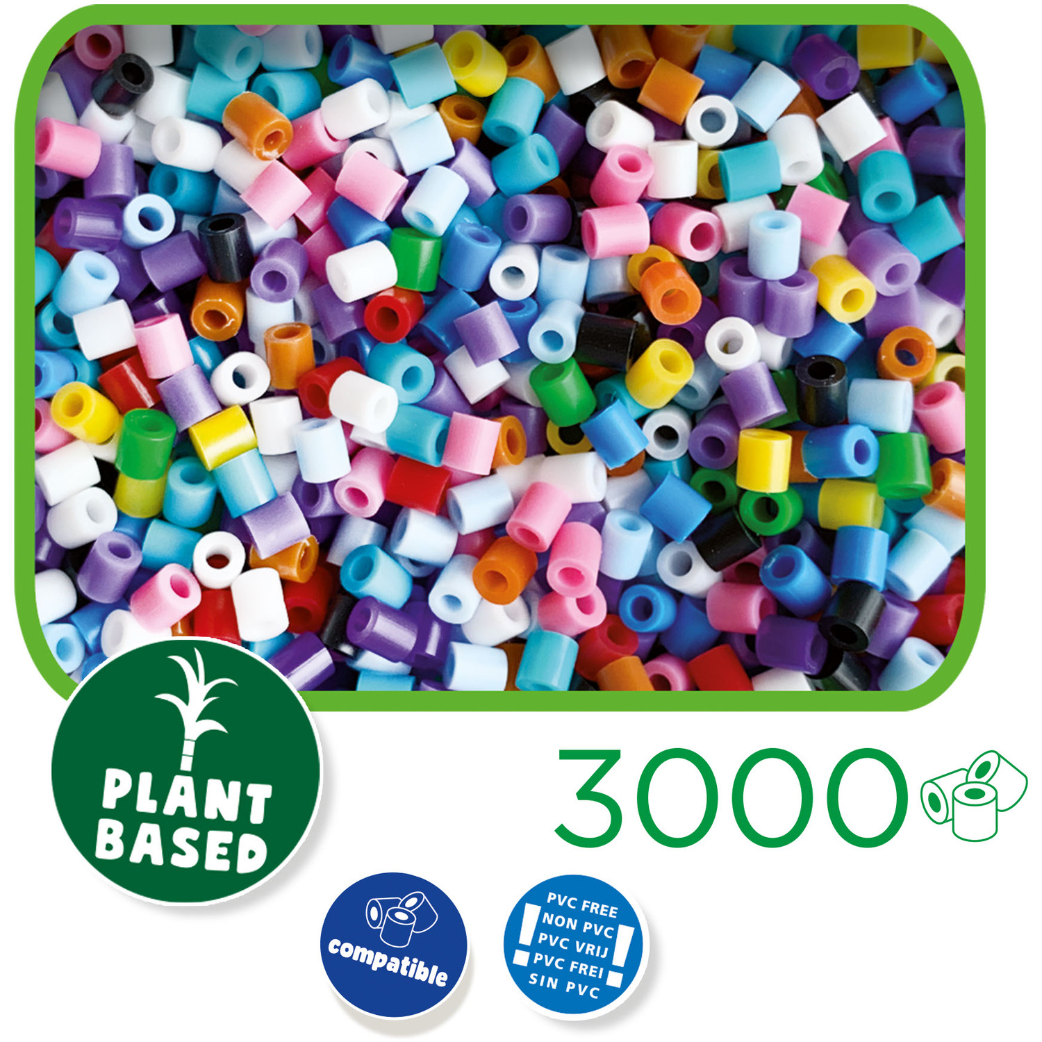 Green Beedz - Iron on beads mix 3000