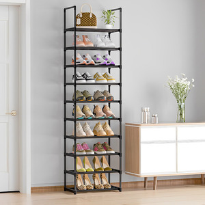 10-Tier Shoe Storage Customizable Metal Rack
