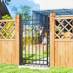 Outsunny Galvanised Steel Lockable Garden Fence Gate