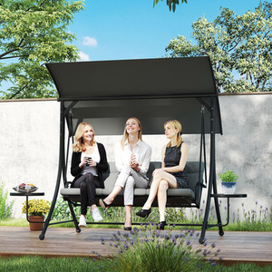 Outsunny 3 Seater Garden Swing Chair with Canopy