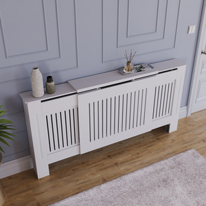 White / 204cm Chelsea Radiator Cover shot 8338409