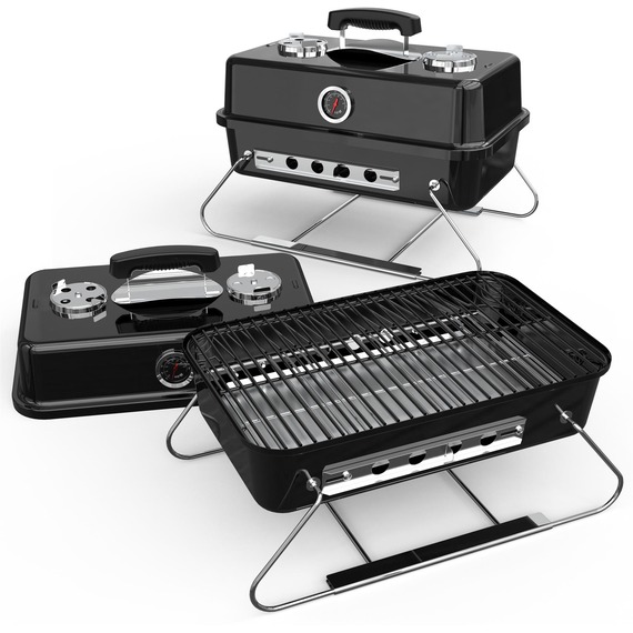 Portable BBQ Charcoal Grill with Foldable Legs