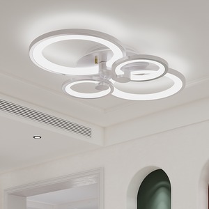 Nordic Circular LED Semi Flush Ceiling Light