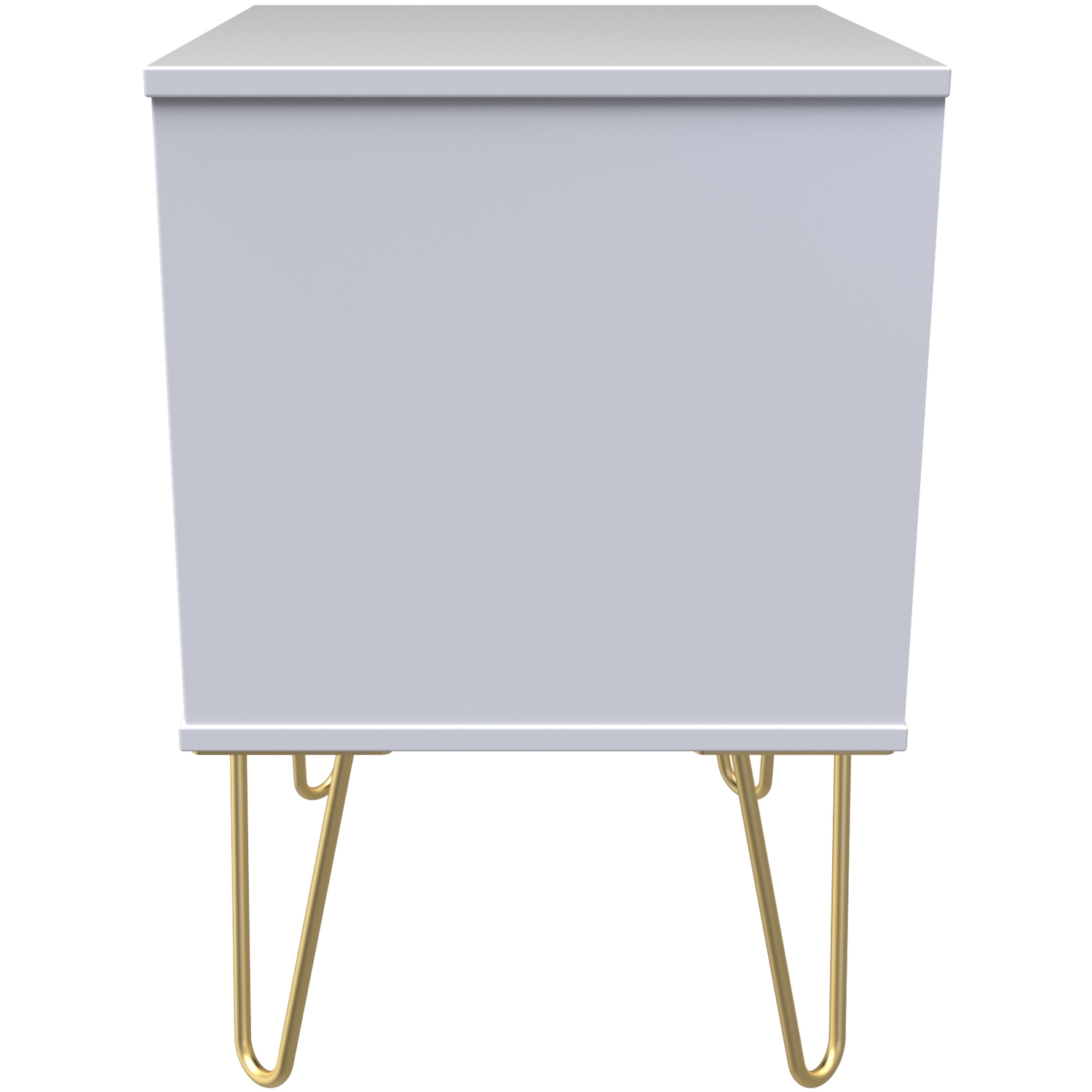 Linear Ready Assembled 2 Drawer Bedside Cabinet - White Matt