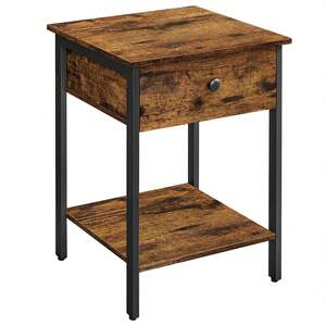VASAGLE Bedside Table with Drawer