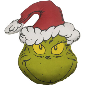 The Grinch Head Shaped Cushion
