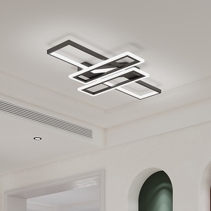 Geometric Black Frame LED Ceiling Light