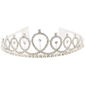 Metal Tiara with Glass Gems