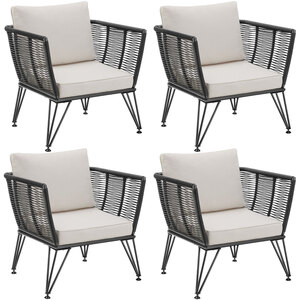 Garden Chair Sundo - Thick Seat Cushions, Removable Cushion Covers