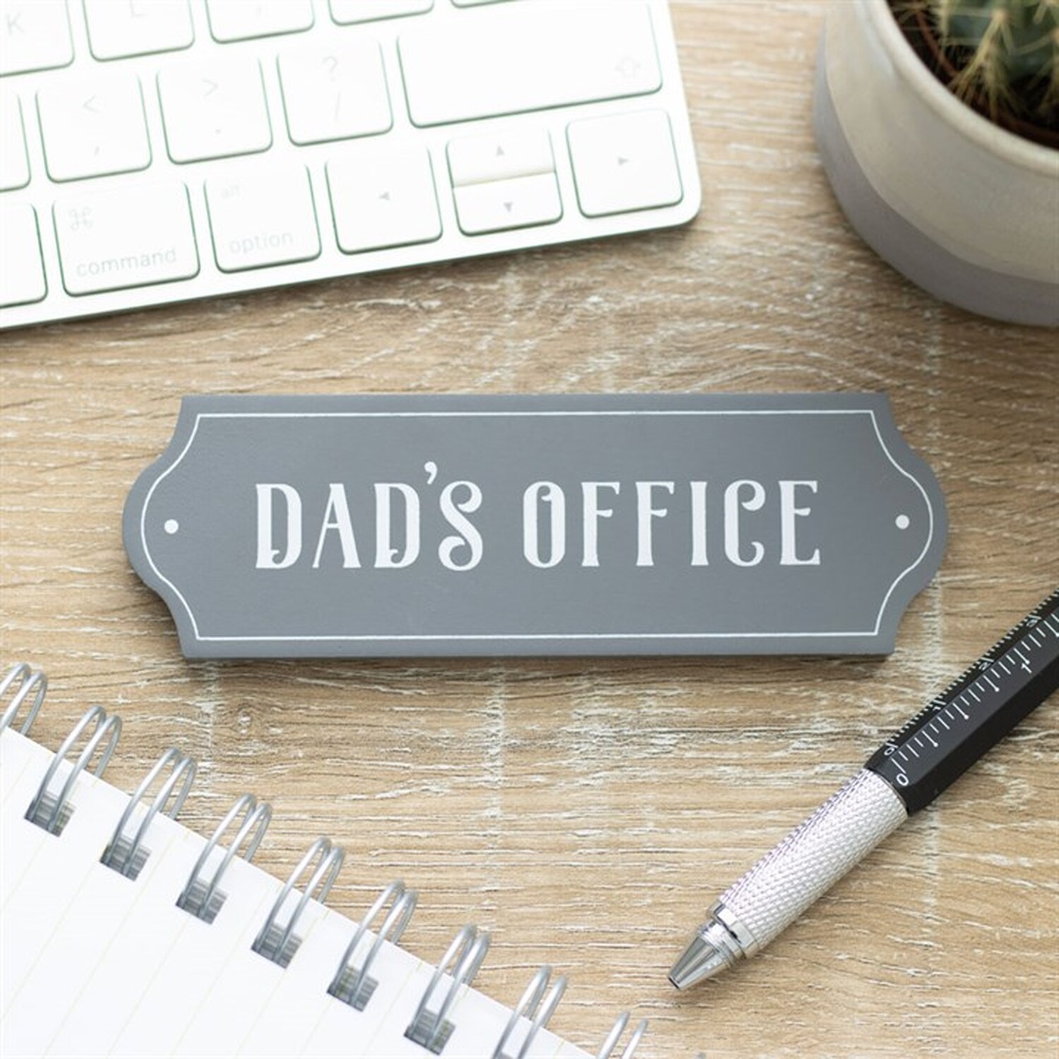 Dad S Office Wall Plaque Perfect Father S Day Gift - Grey