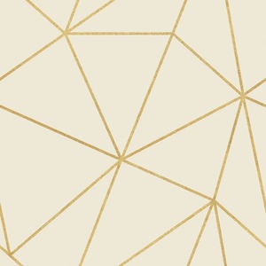 Zara Wallpaper in Cream and Gold