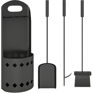 4 Piece Outsunny Metal Fireside Companion Set