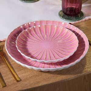 Pink Reactive Glaze Plate