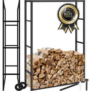 Log Holder Tuby, Firewood Rack For Indoor  Outdoor, 100.5 x 25 x 150 cm