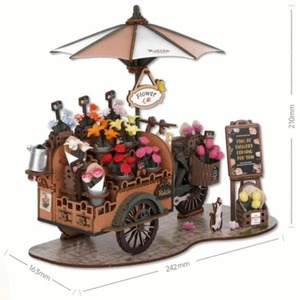 3D Wooden Puzzle Blossom Cart