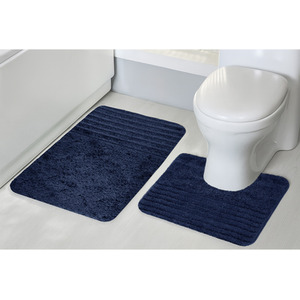 Chenille Soft, High Density Anti Slip Bath Mat Set
