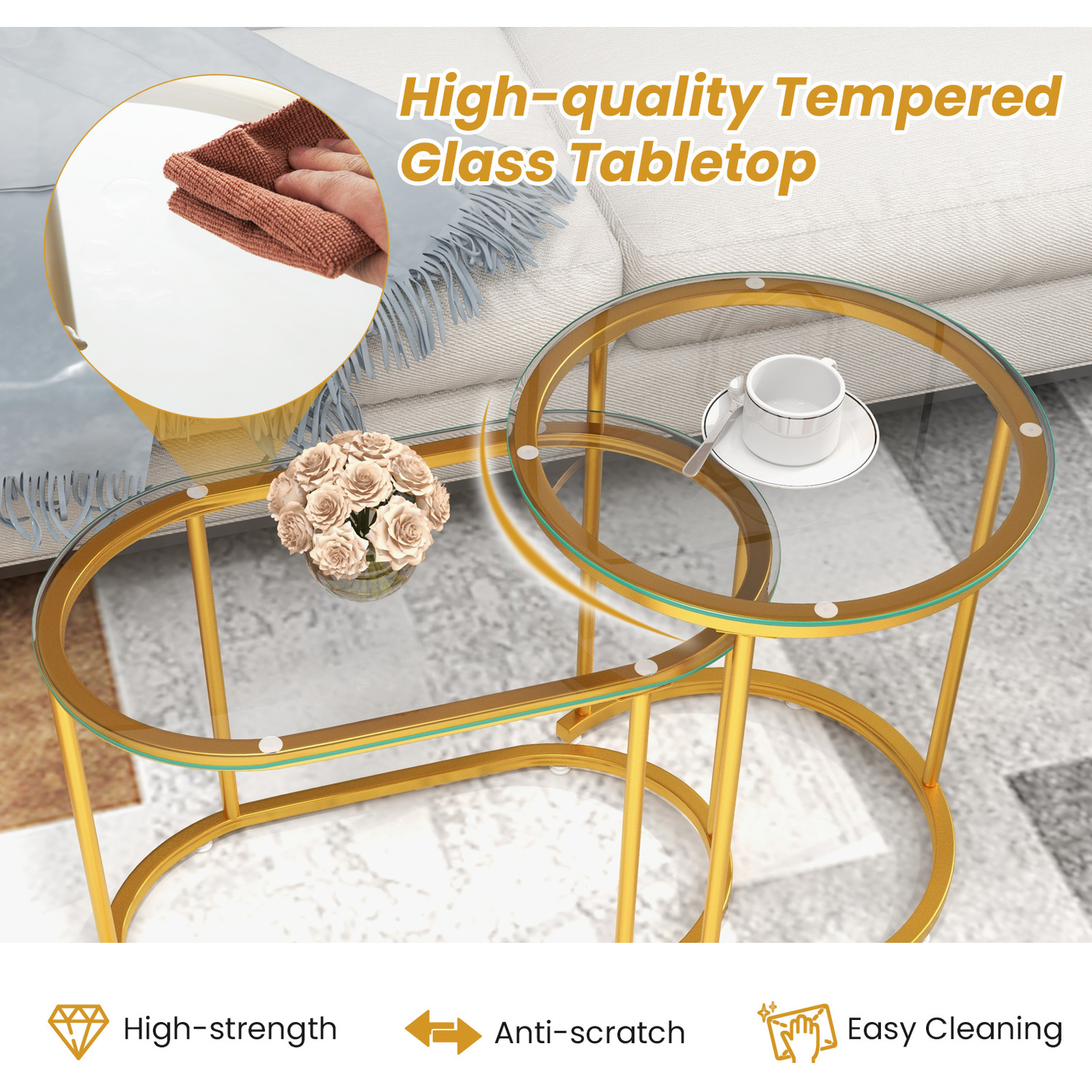 Nest Coffee Table - Gold