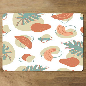 line art and botanical elements Designer Placemat Set