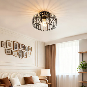 Metal Lantern Shape Ceiling Light