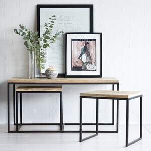 Upcycled Industrial John Long Coffee Table Set