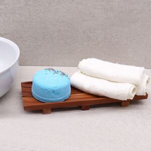 Elegant Mahogany Soap Dish with Drainage Slots