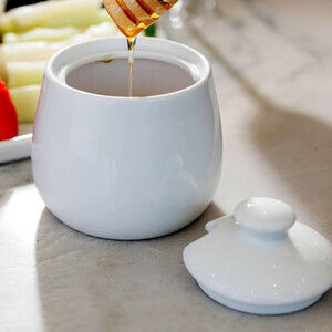 Mikasa Chalk Porcelain Honey Pot 250ml