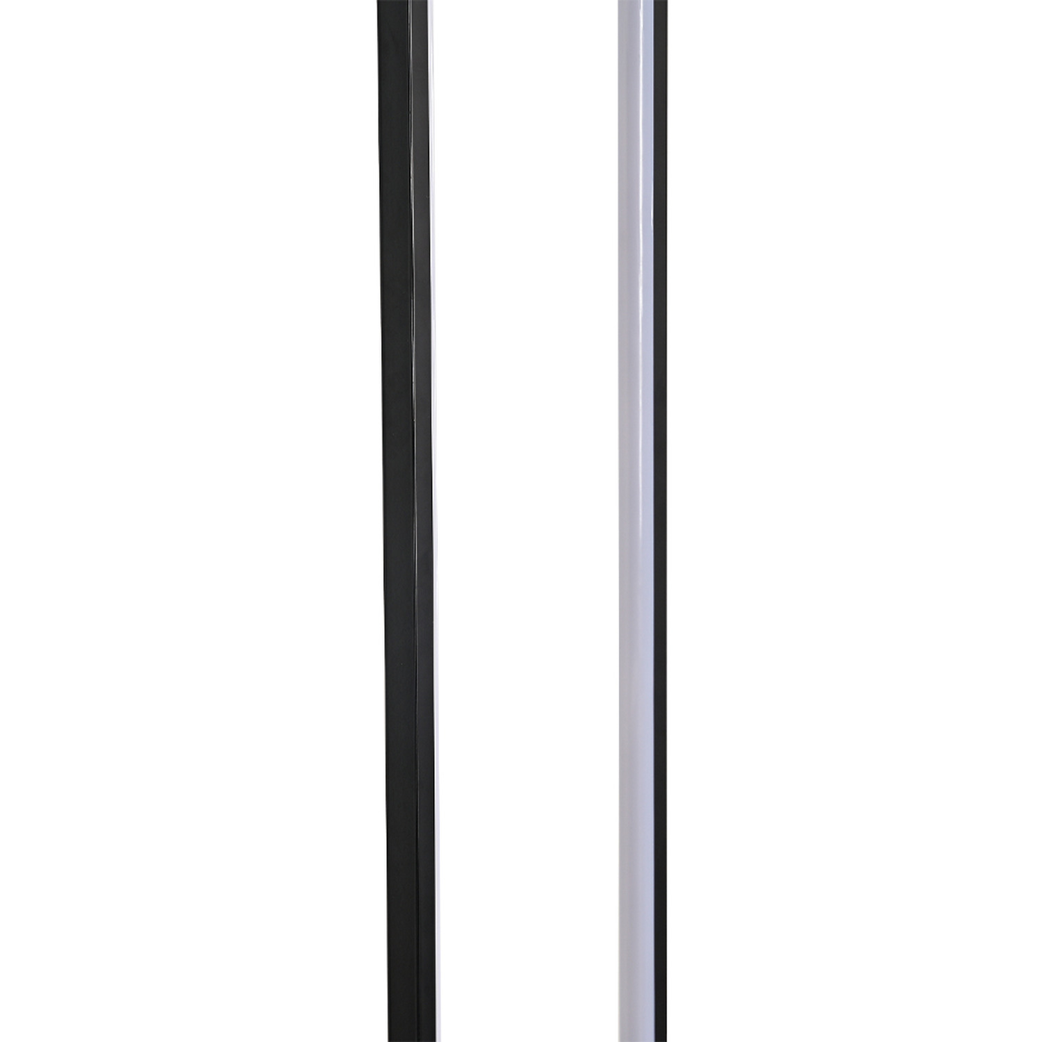 Metal Rectangular Led Floor Lamp With Base - Black