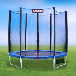 Trampoline edge cover and net 244 cm for 6 net poles