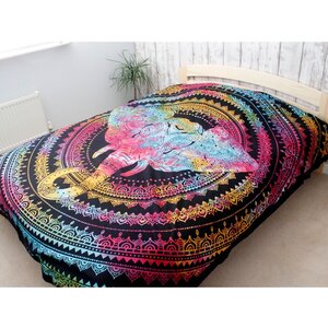 Elephant Head Cotton Bedspread  Wall Hanging