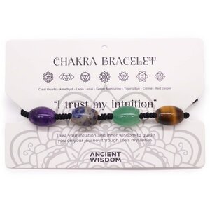 Chakra Beaded String Bracelet with Affirmation - Spiritual  Stylish Accessory