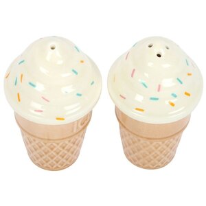Ice Cream Cone Salt Pepper Shakers Fun Summer Kitchen Decor