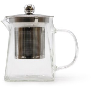 Elegant Tower Glass Infuser Teapot Clear Brew Gift Box