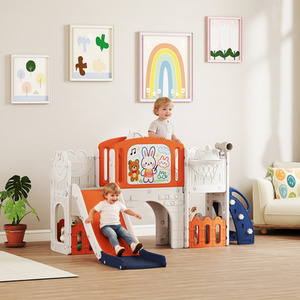 AIYAPLAY 7 in 1 Toddler Slide Set with Basketball Hoop 331 088V00OG