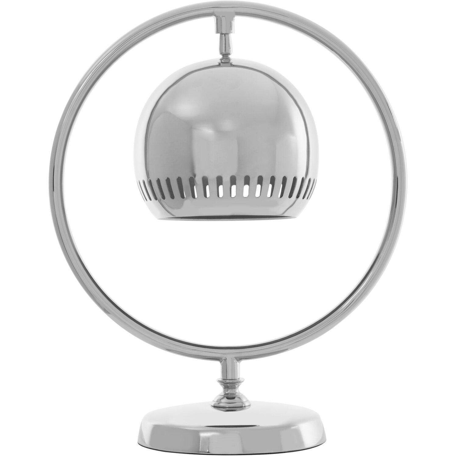 Macon Circle Table Lamp - Silver