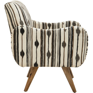 Cefena Black and White Chair With Straight Arms