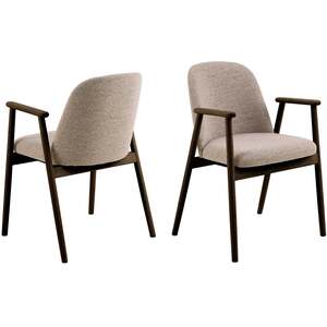 Kampala Monza Upholstered Dining Chairs with Armrests Set of 2