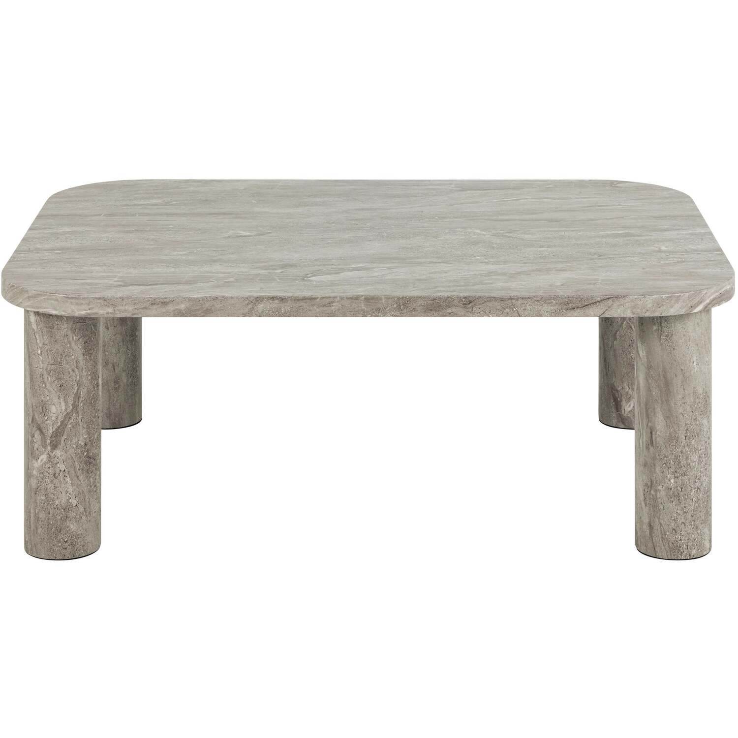 Frankfurt Rectangular Coffee Table Marble Look Matt - Grey