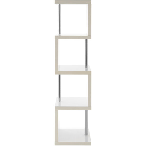 Maze 4 Tier White Gloss Shelf Unit