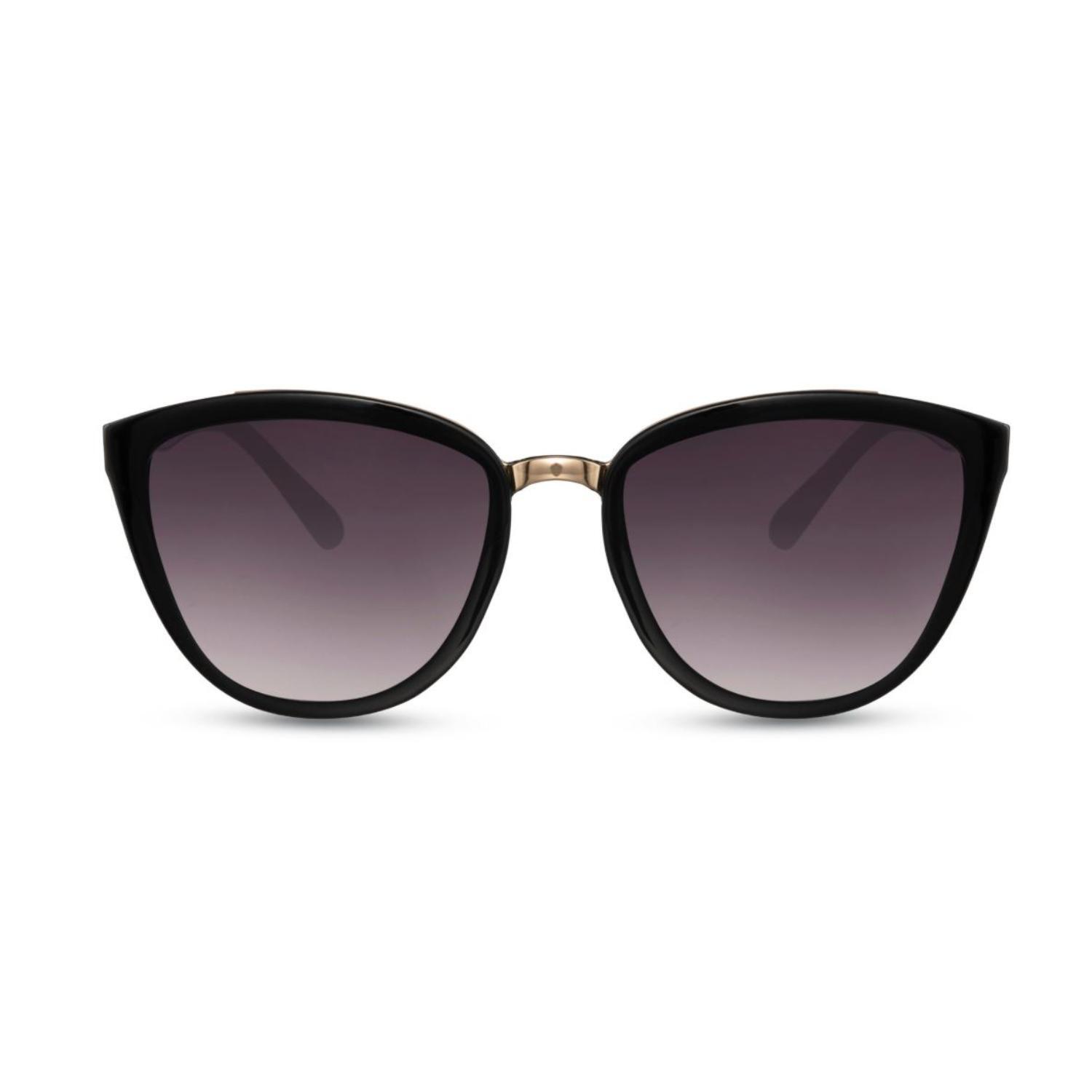 Sunglass Station Timeless Cat-Eye Unisex Sunglasses - Glossy Black