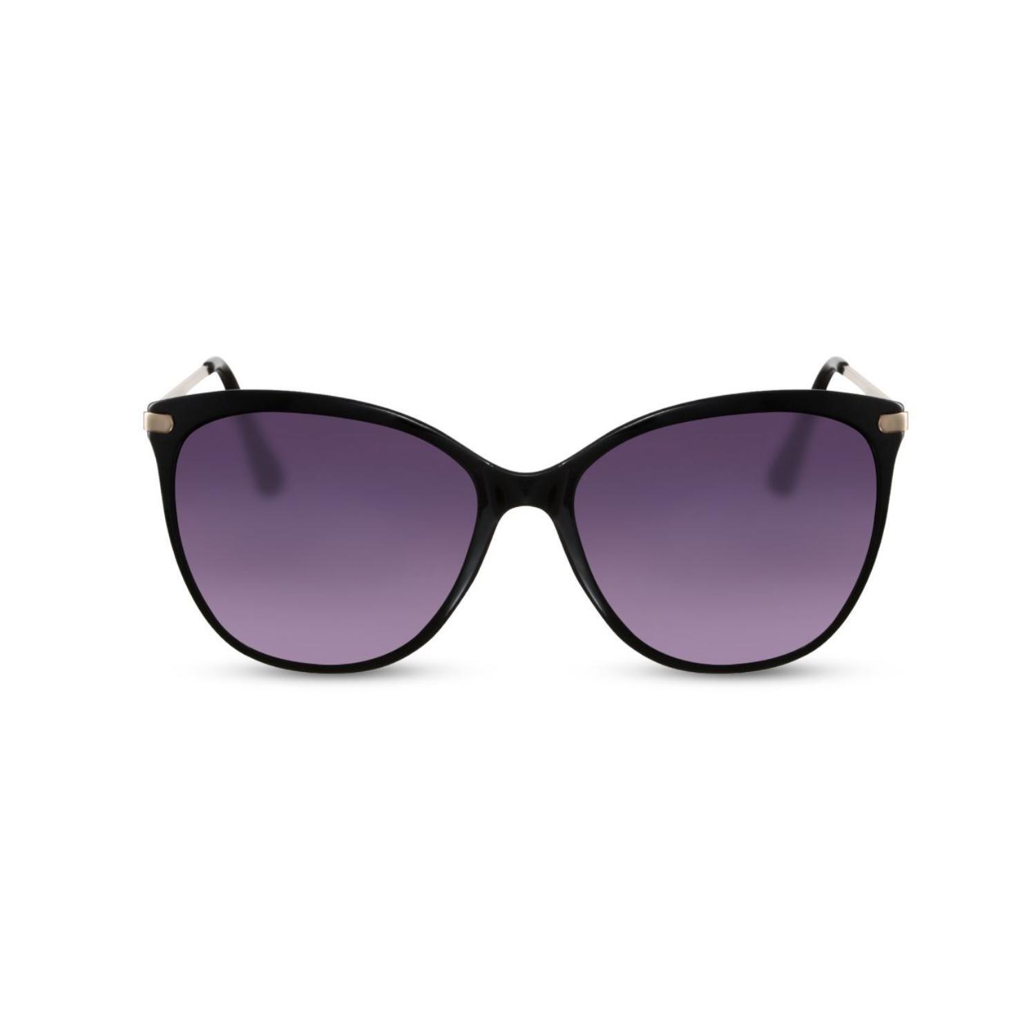 Sunglass Station Classic Round Unisex Sunglasses - Glossy Black