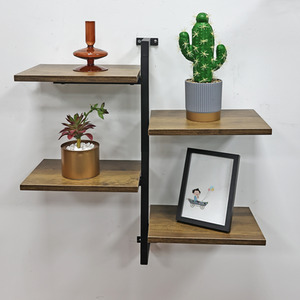 4 Tier Vertical Floating Wall Shelf
