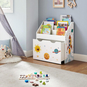 SONGMICS Kids Bookshelf and Toy Organiser