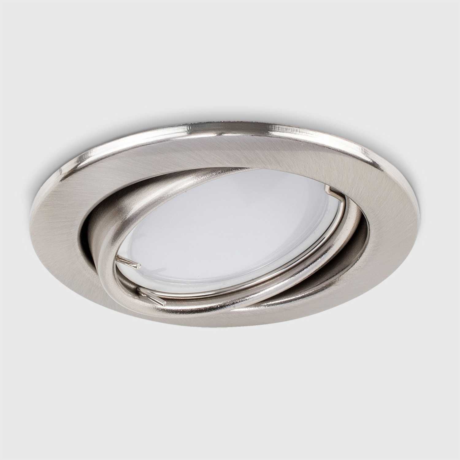 Valuelights Unisex Silver Downlight Tiltable Fire Rated Ceiling Light Fitting 6 Pack With Warm White Bulbs In - Image 5