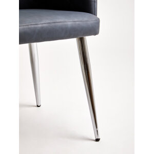 Tamzin Dark Grey And Chrome Dining Chair