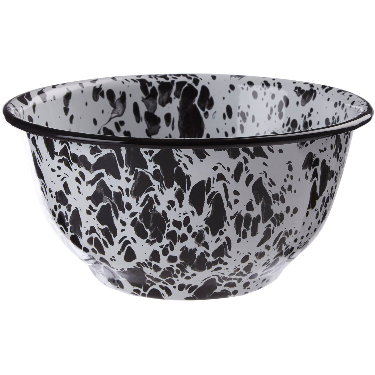 Hygge Large Metal Bowl - Black, White