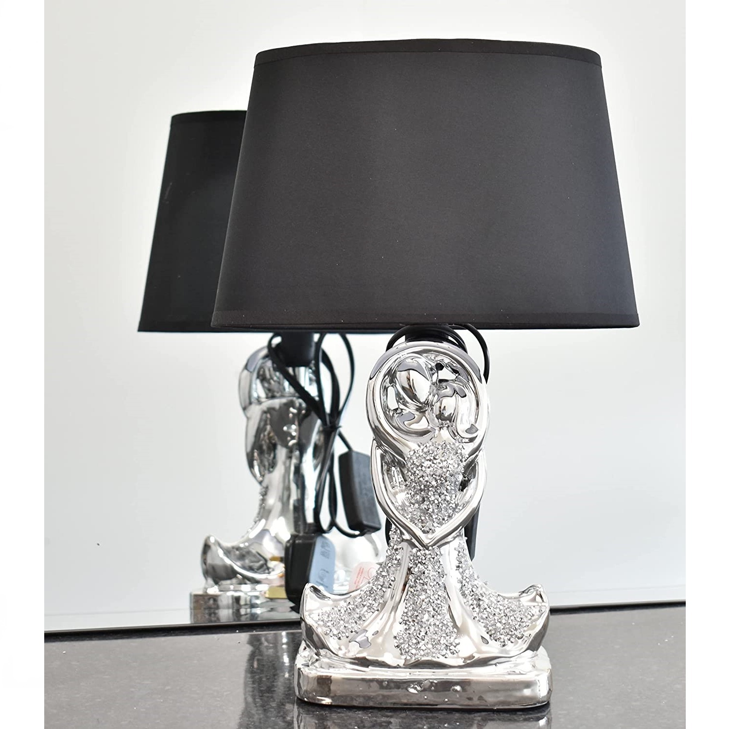 Image of Silver Crushed Jewel Romantic Dancing Couple&hellip;
