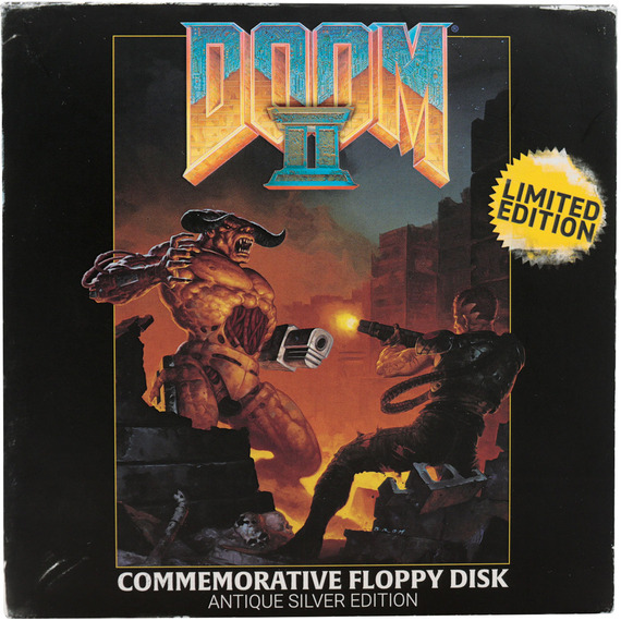 Doom II Floppy Disk Replica Antique Silver Edition